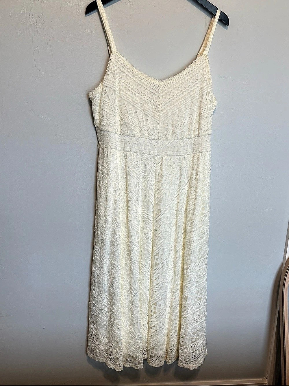 Torrid Lace Midi Dress in Cream Size 1 Like New